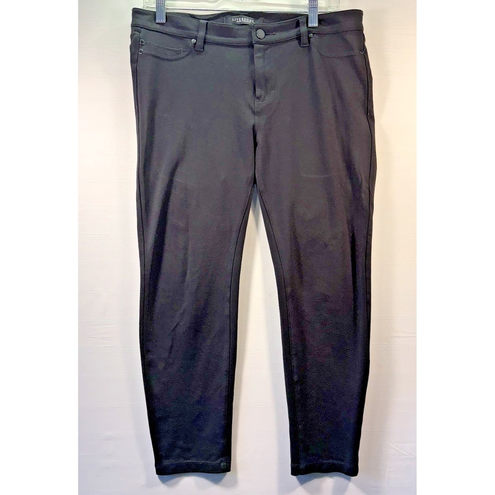 Liverpool‎ Los Angeles Black Stretch Pants Women's  slim fit 10/30 Petite